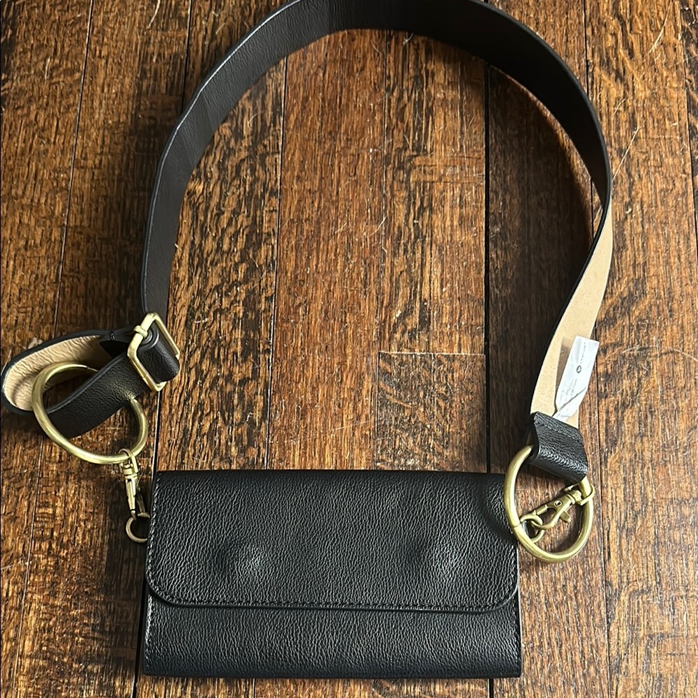 Black Leather Crossbody Bag